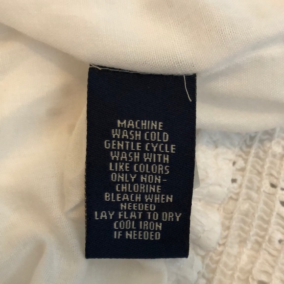 Chaps Denim white eyelet top size small - Picture 7 of 7